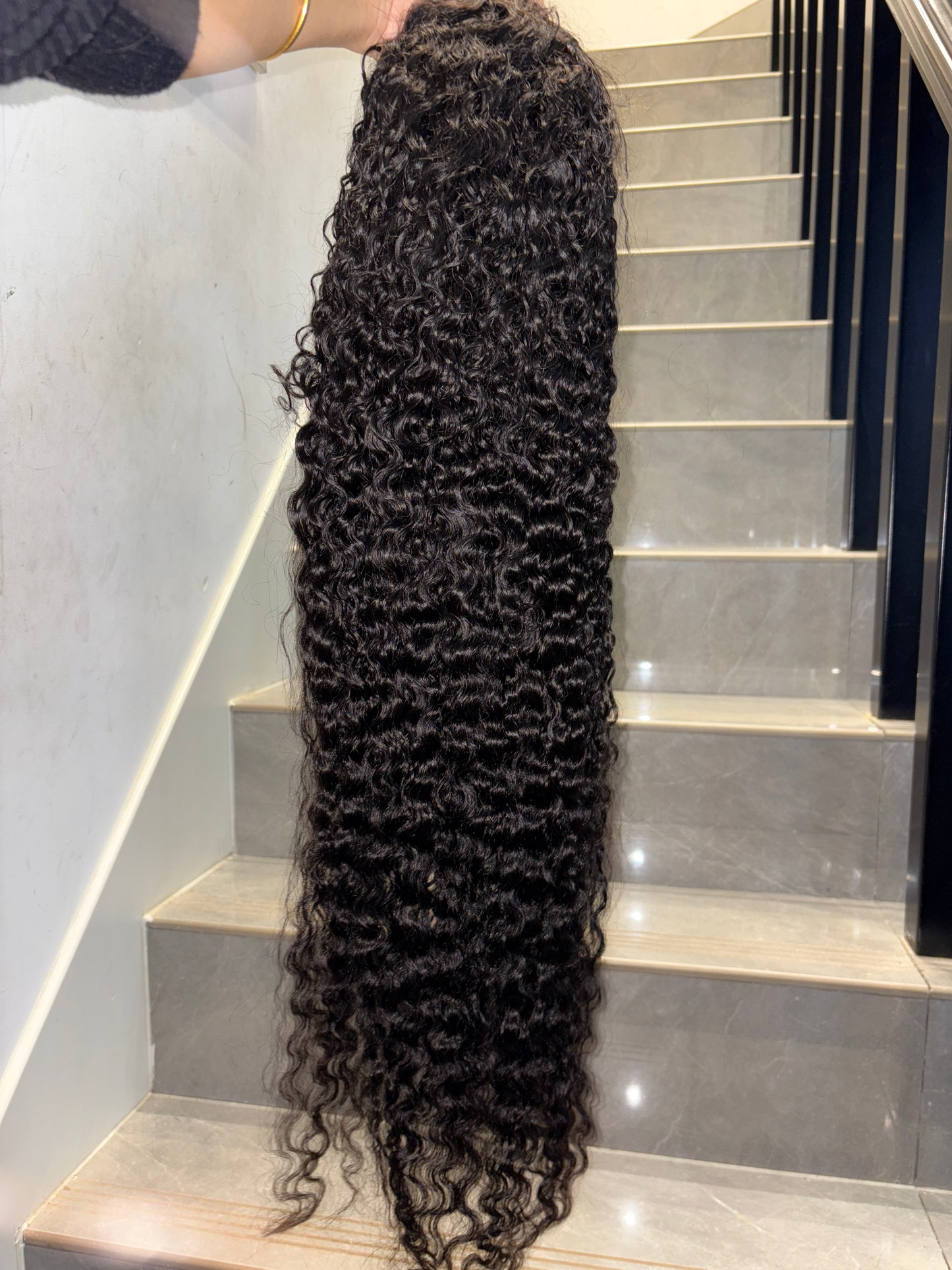 13X4 210 density burmese curls full frontal wig