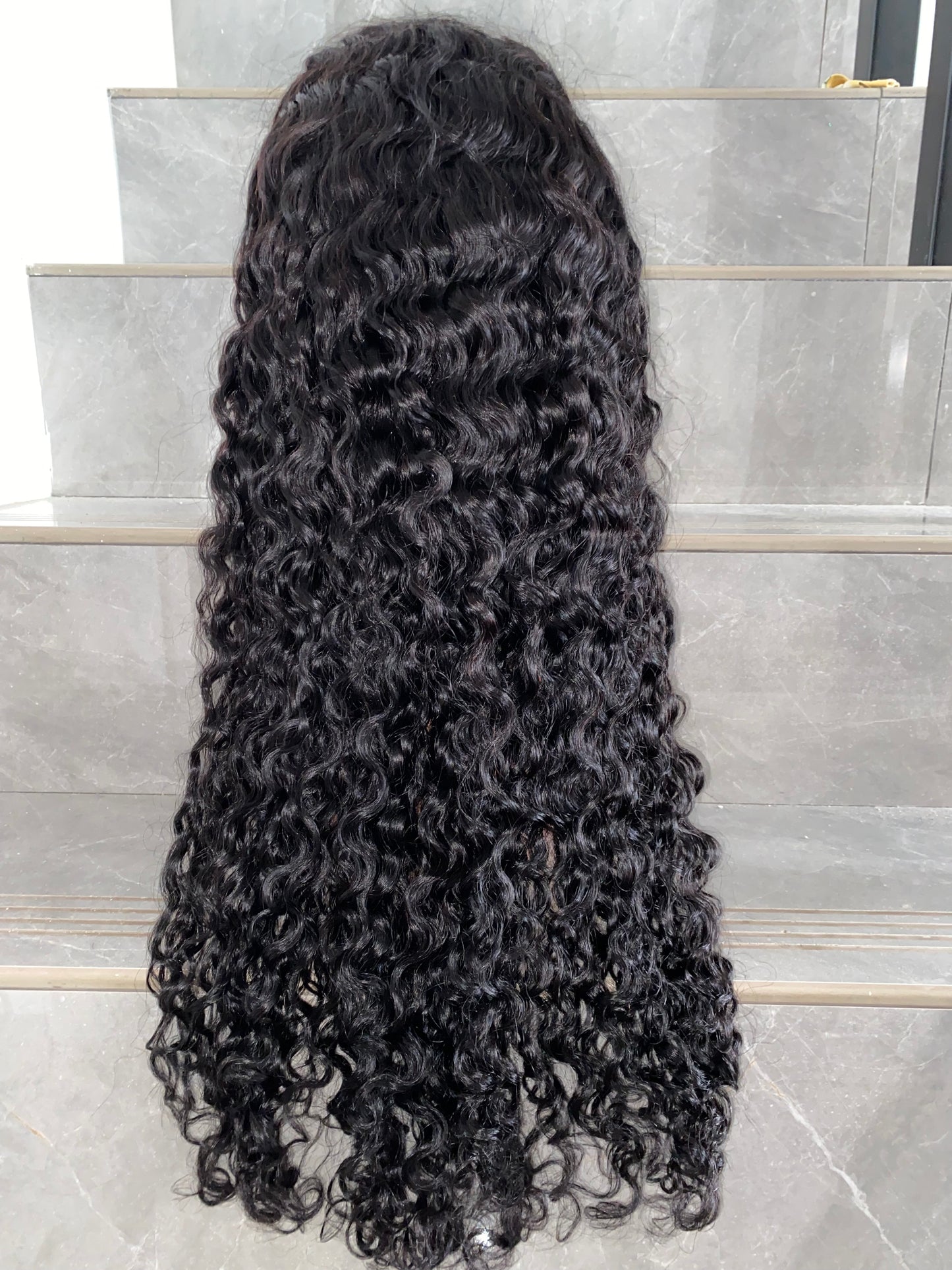 full frontal wig 13X4 water wave 180 density on hand