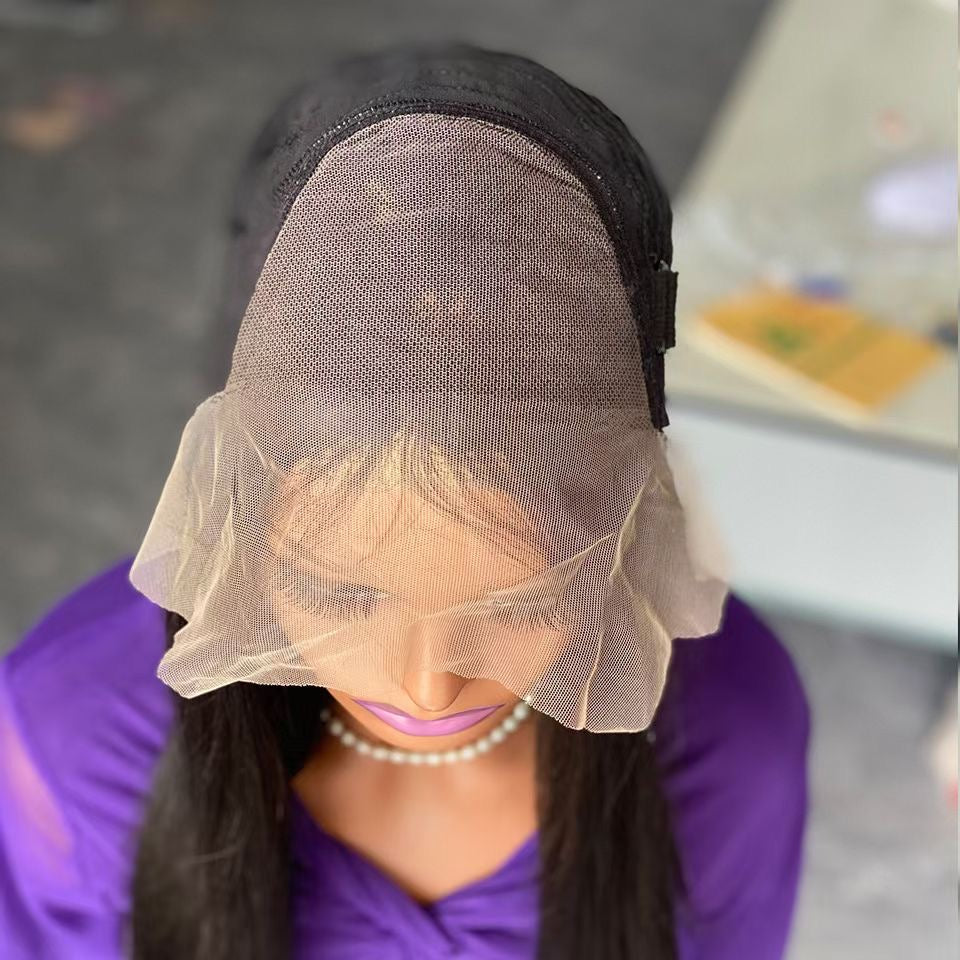 Glueless frontal straight wig