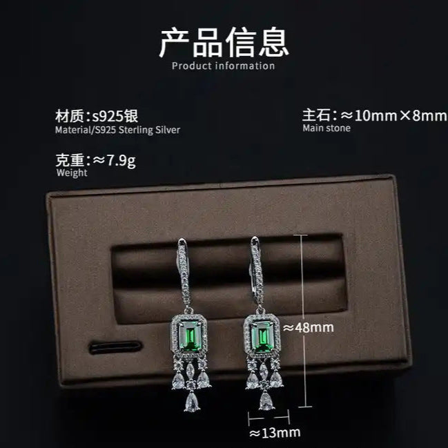 s925 sterling silver earrings ice flower cut earrings