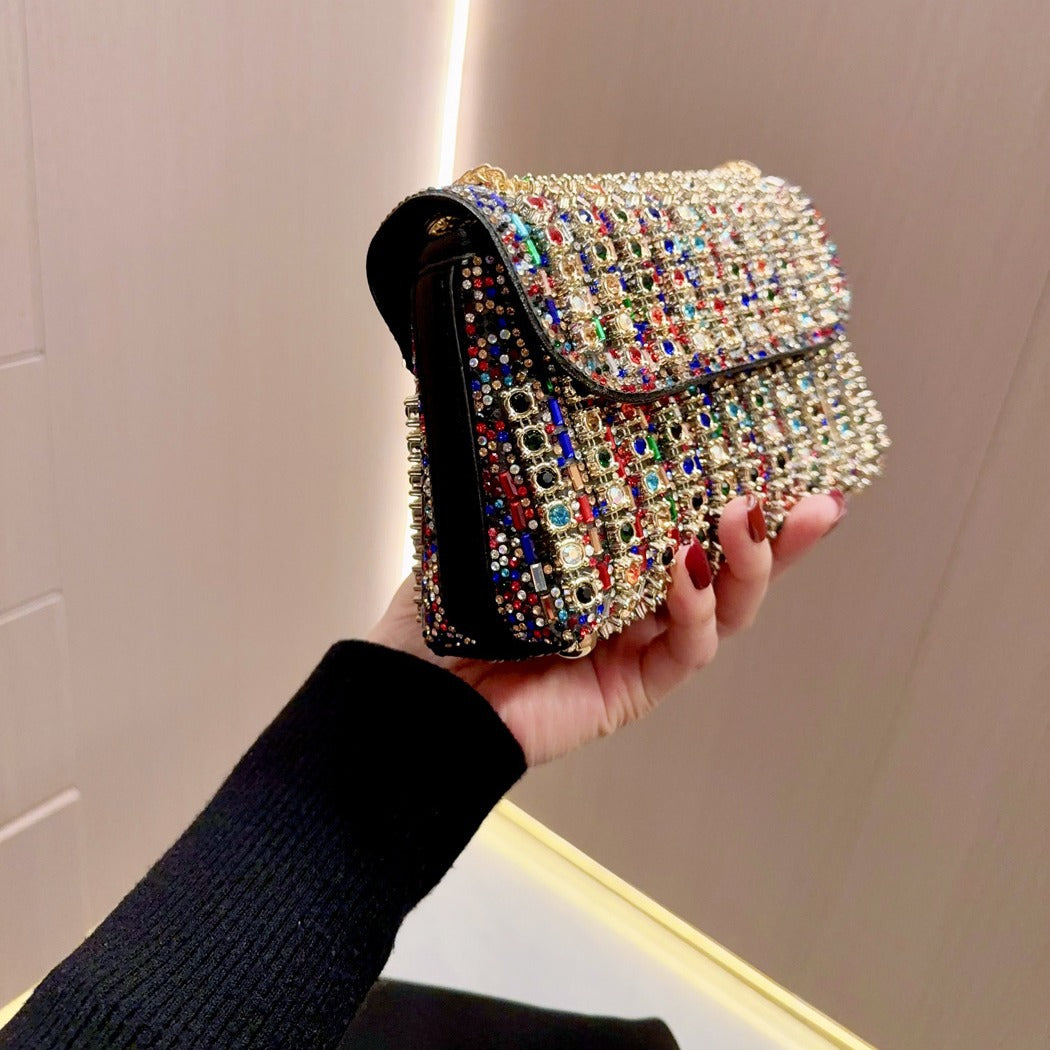 Banquet bag chain handbag fashion party shoulder messenger bag small bag diamond evening bag