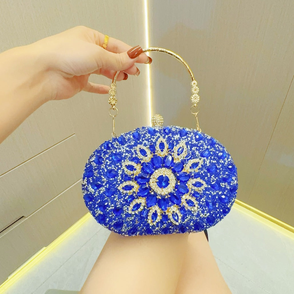 Rhinestone bag women's evening dress banquet clutch bag diamond-studded hand-held dinner bag cheongsam bag