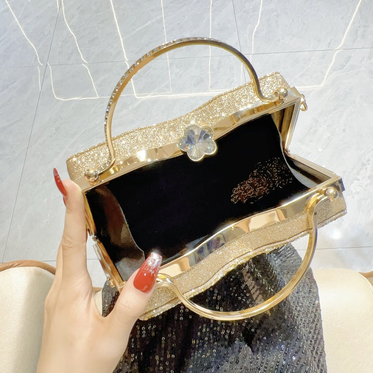 diamond evening bag shiny banquet handbag lady dress evening bag shoulder crossbody bag