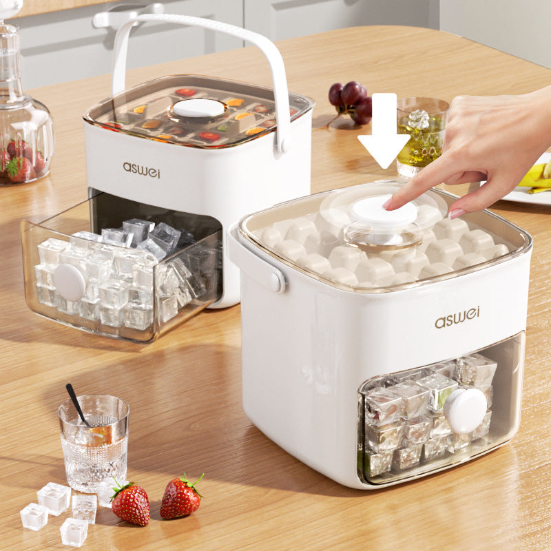 48-Ice Cube Maker with Easy-Press Lid