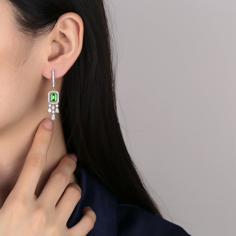 s925 sterling silver earrings ice flower cut earrings