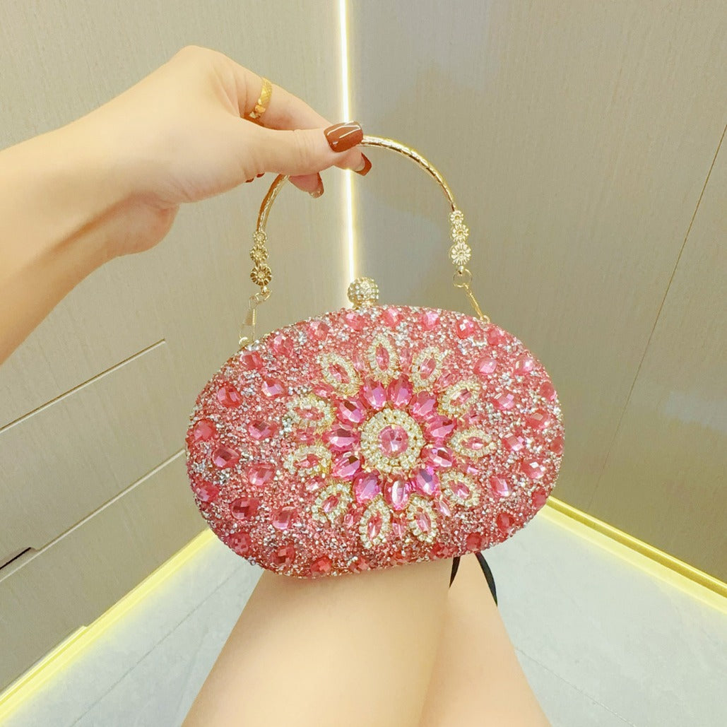 Rhinestone bag women's evening dress banquet clutch bag diamond-studded hand-held dinner bag cheongsam bag