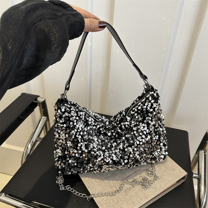 Sequined fashion handbag  all-match ins chain shoulder messenger bag mobile phone bag female