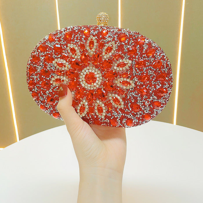 Rhinestone bag women's evening dress banquet clutch bag diamond-studded hand-held dinner bag cheongsam bag
