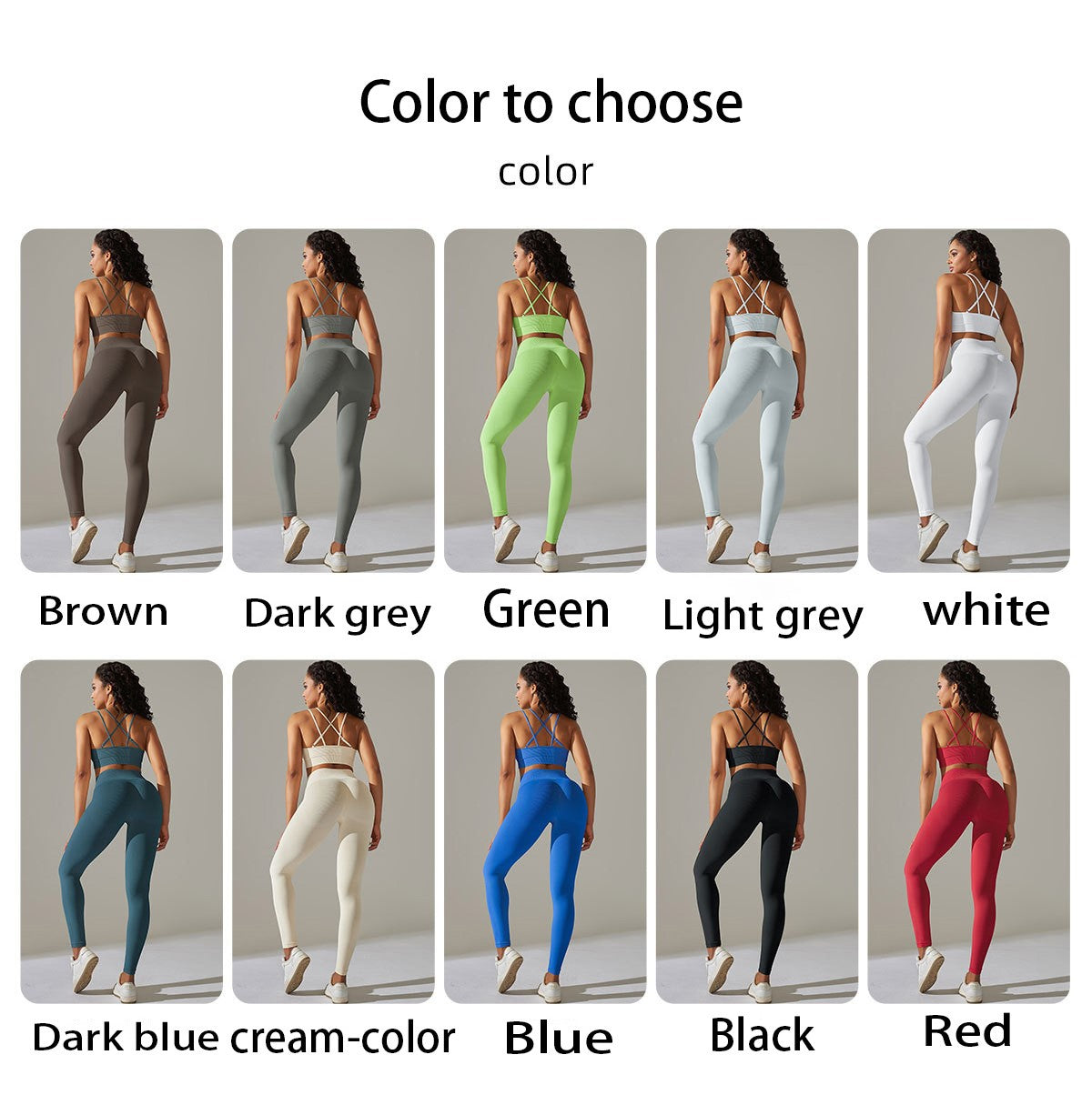 Women's Seamless High Waisted Yoga Set ,10 color to choose