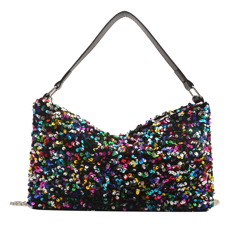 Sequined fashion handbag  all-match ins chain shoulder messenger bag mobile phone bag female