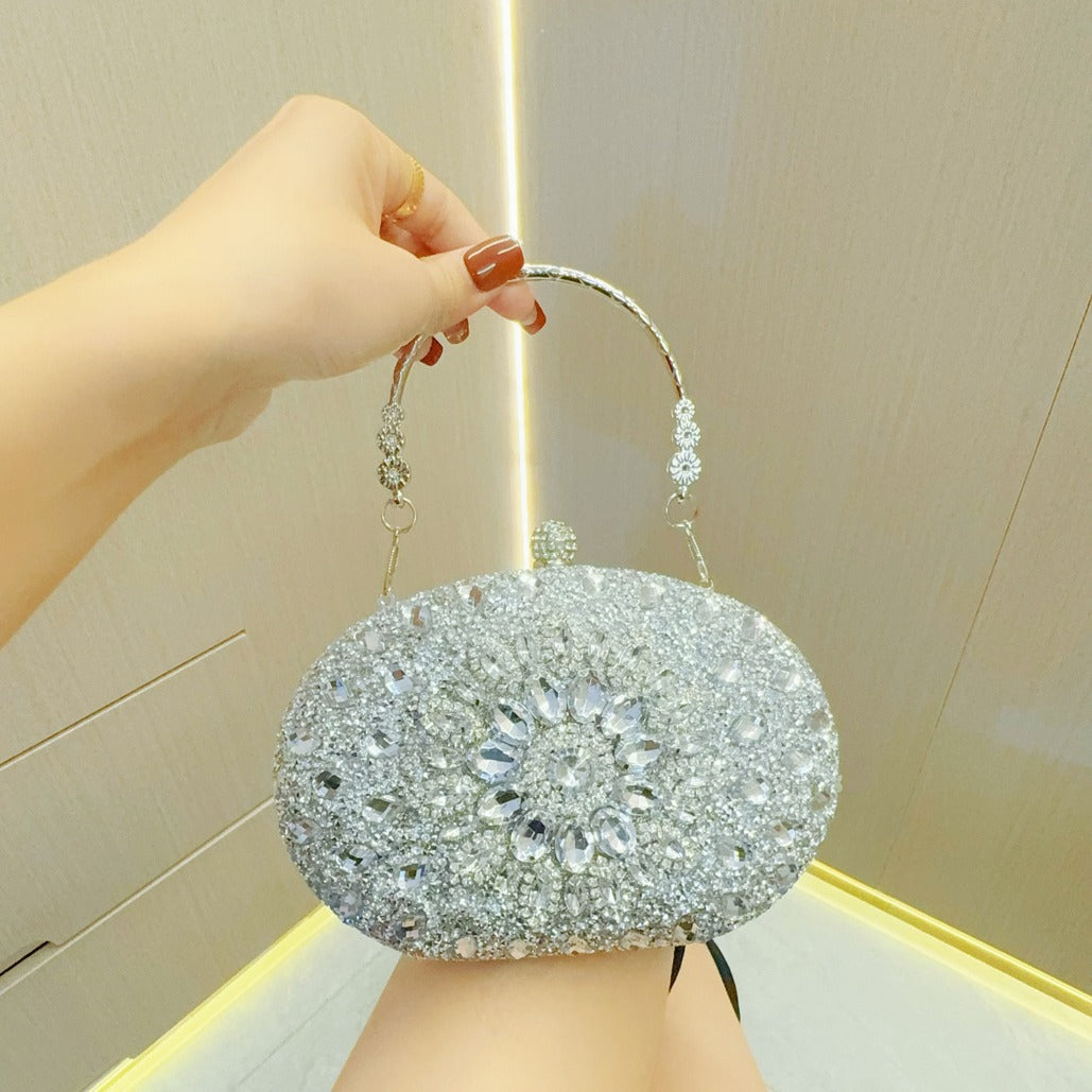 Rhinestone bag women's evening dress banquet clutch bag diamond-studded hand-held dinner bag cheongsam bag