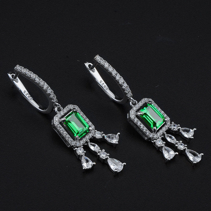 s925 sterling silver earrings ice flower cut earrings