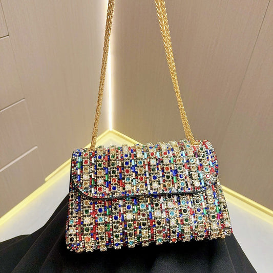 Banquet bag chain handbag fashion party shoulder messenger bag small bag diamond evening bag