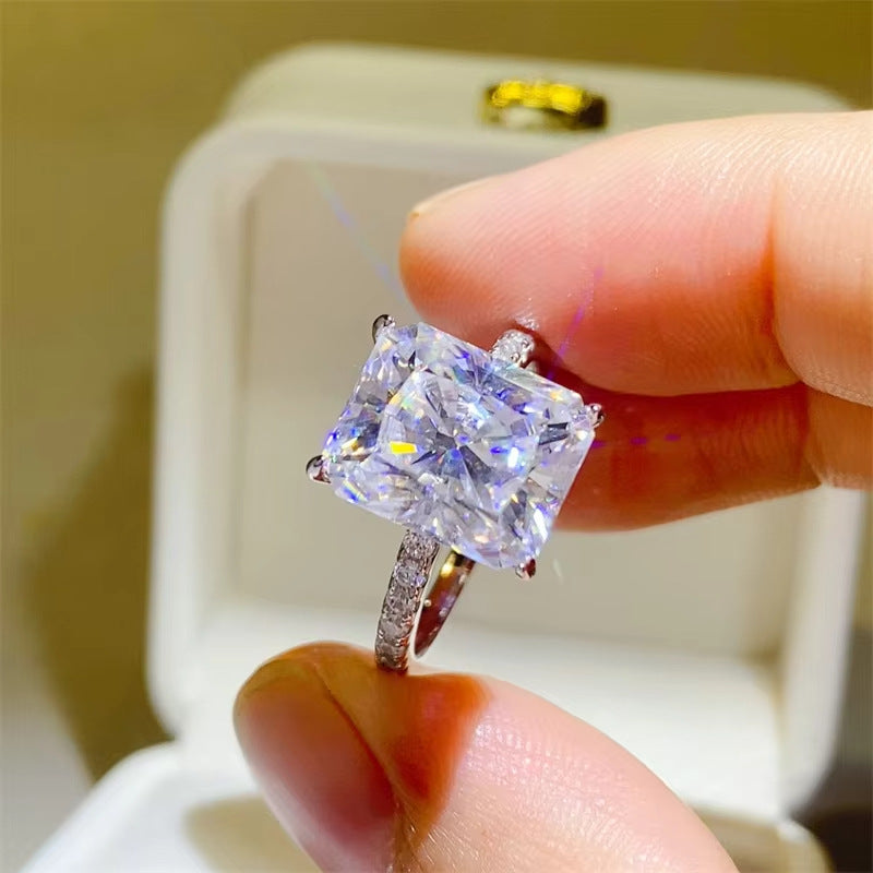 S925 sterling silver 3 carat ring