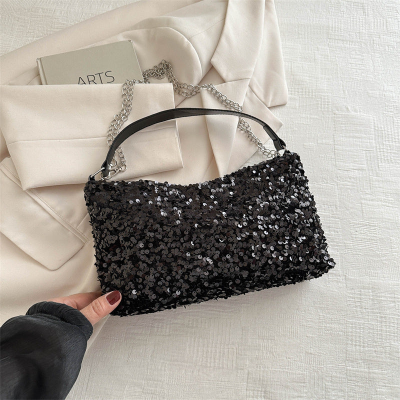 Sequined fashion handbag  all-match ins chain shoulder messenger bag mobile phone bag female