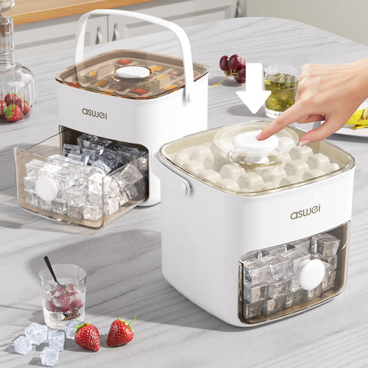 48-Ice Cube Maker with Easy-Press Lid