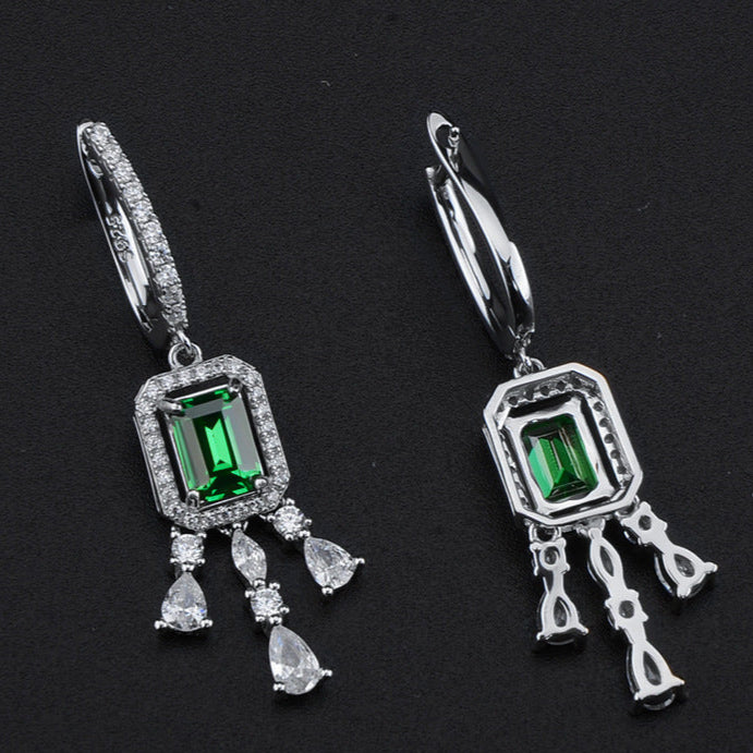 s925 sterling silver earrings ice flower cut earrings