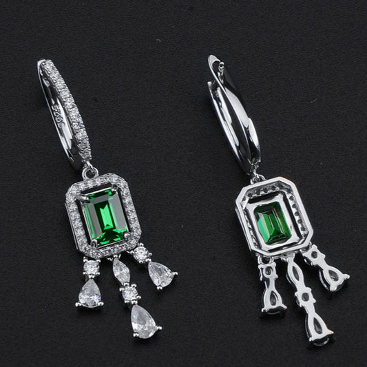 s925 sterling silver earrings ice flower cut earrings