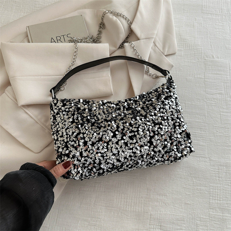 Sequined fashion handbag  all-match ins chain shoulder messenger bag mobile phone bag female