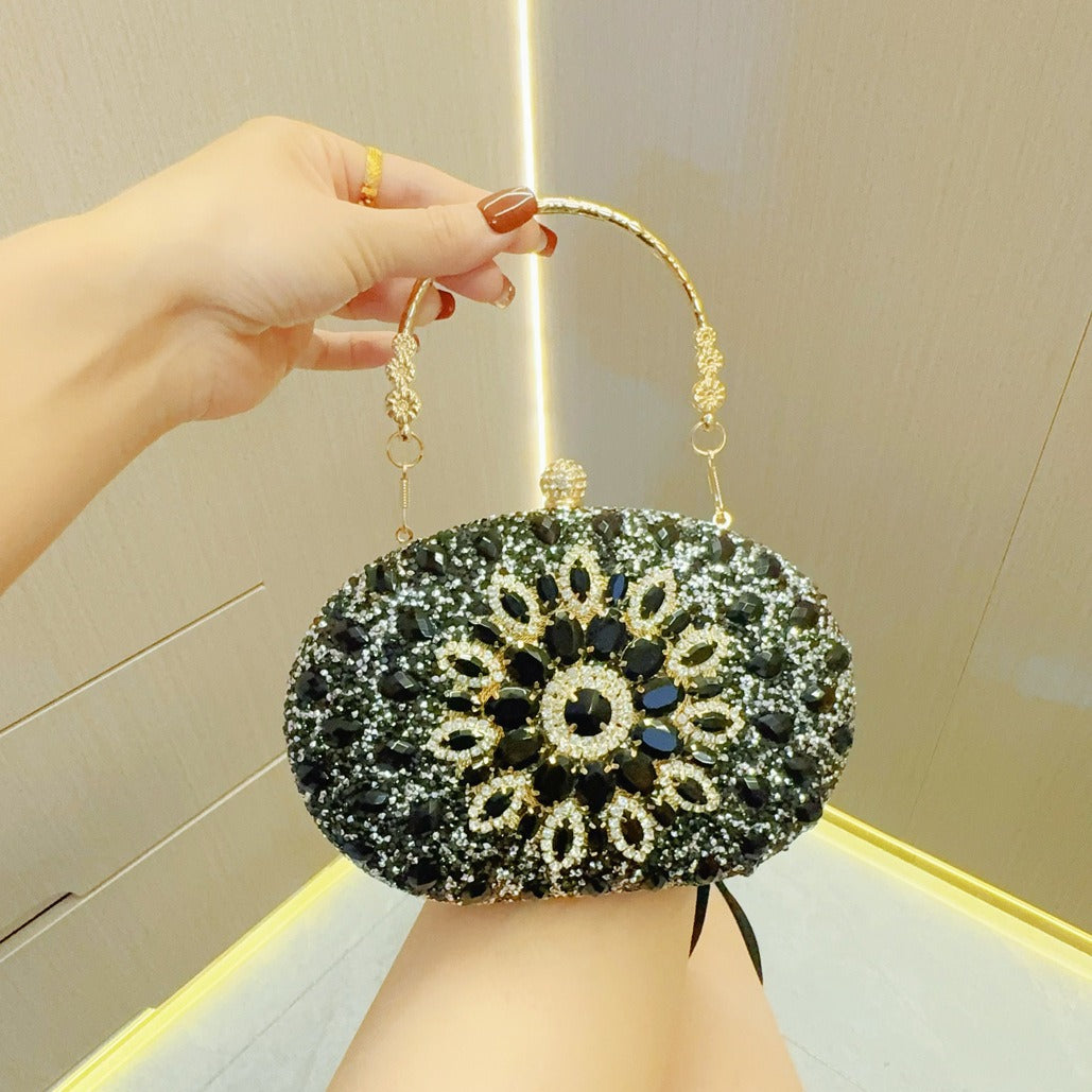 Rhinestone bag women's evening dress banquet clutch bag diamond-studded hand-held dinner bag cheongsam bag