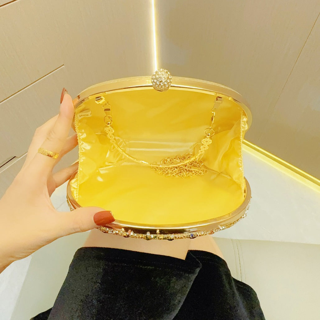 Rhinestone bag women's evening dress banquet clutch bag diamond-studded hand-held dinner bag cheongsam bag