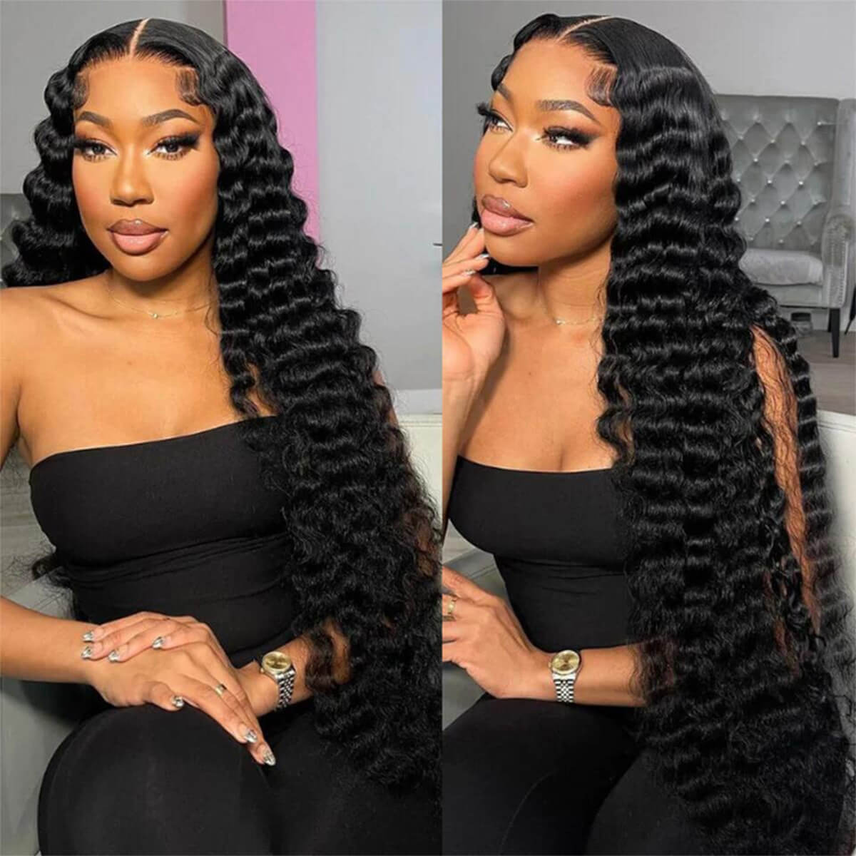 4X4 Closure wig 180 density water wave, straight, body wave,deep wave 4X4 Closure wig 180 density