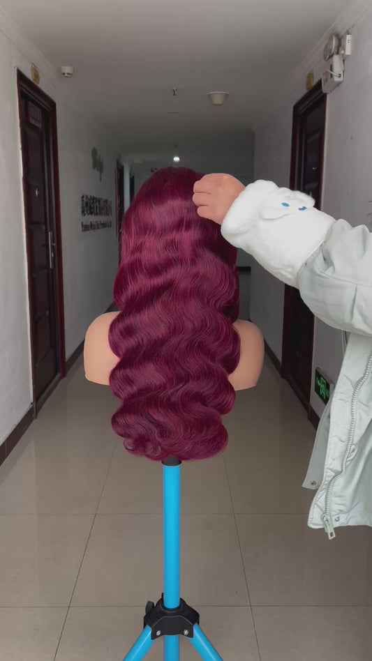 13X4 210 density 99J color body wave