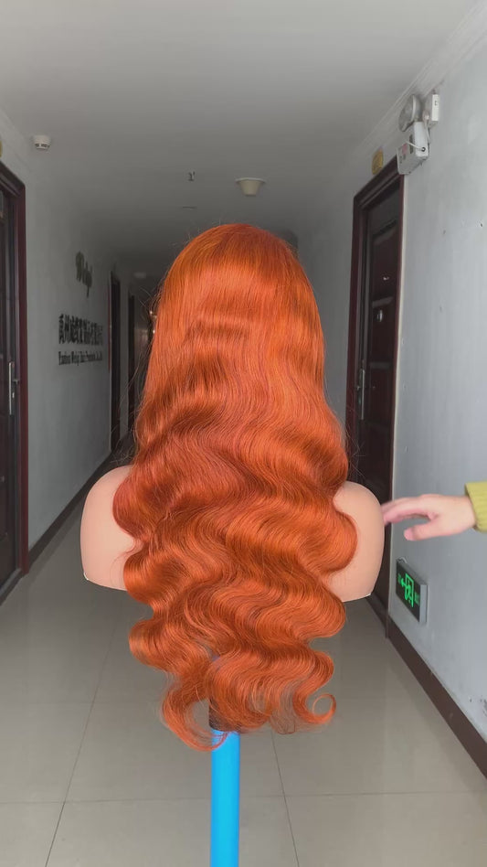 13X4 210 density 350 color giner color body wave