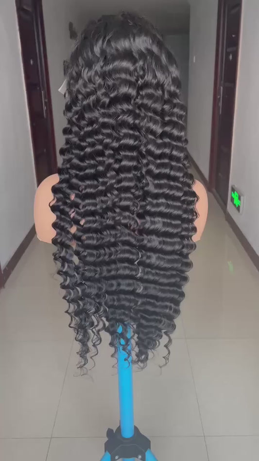 210 density 13X6 natural color loose deep wig