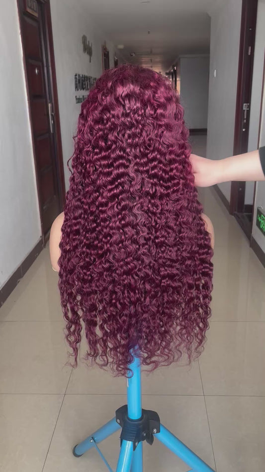13X4 210 density 99J color burmese curls