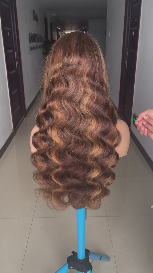 210 density 13X6 high light color body wave