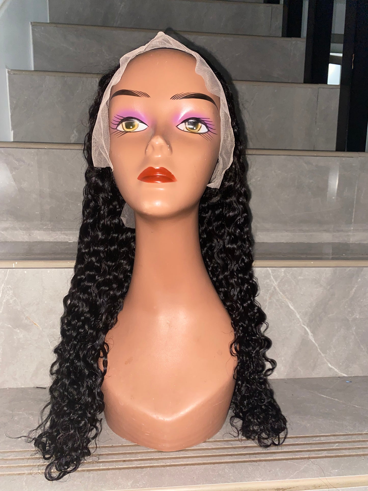 full frontal wig 13X4 water wave 180 density on hand