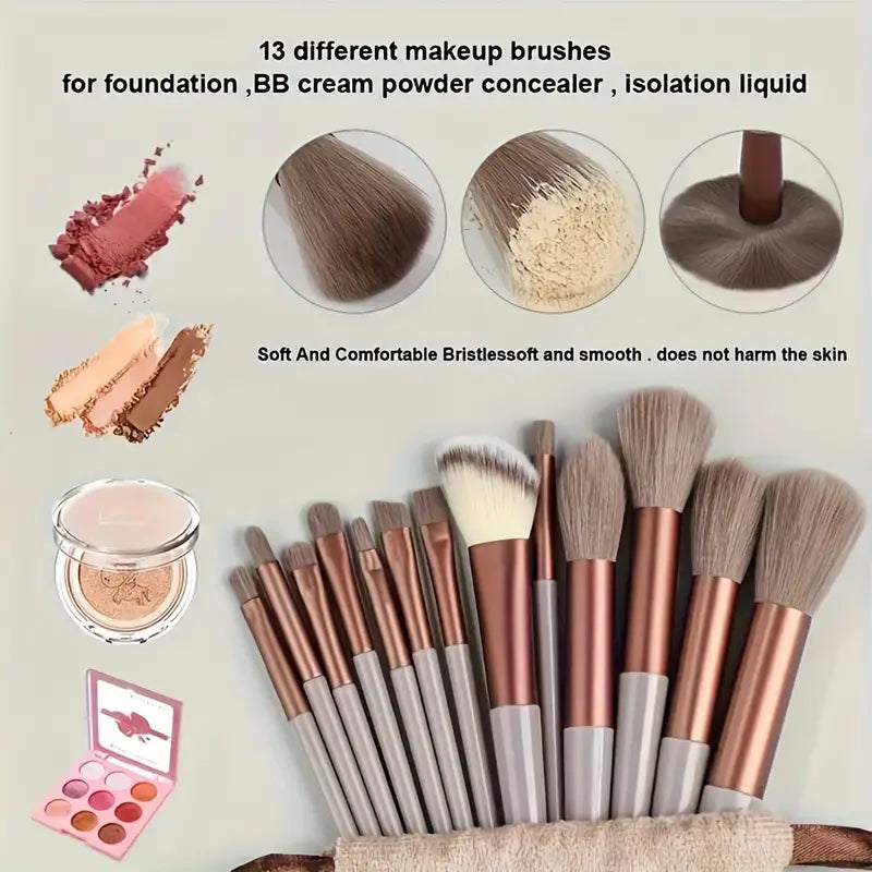 13PCS Deluxe Makeup Brush Set