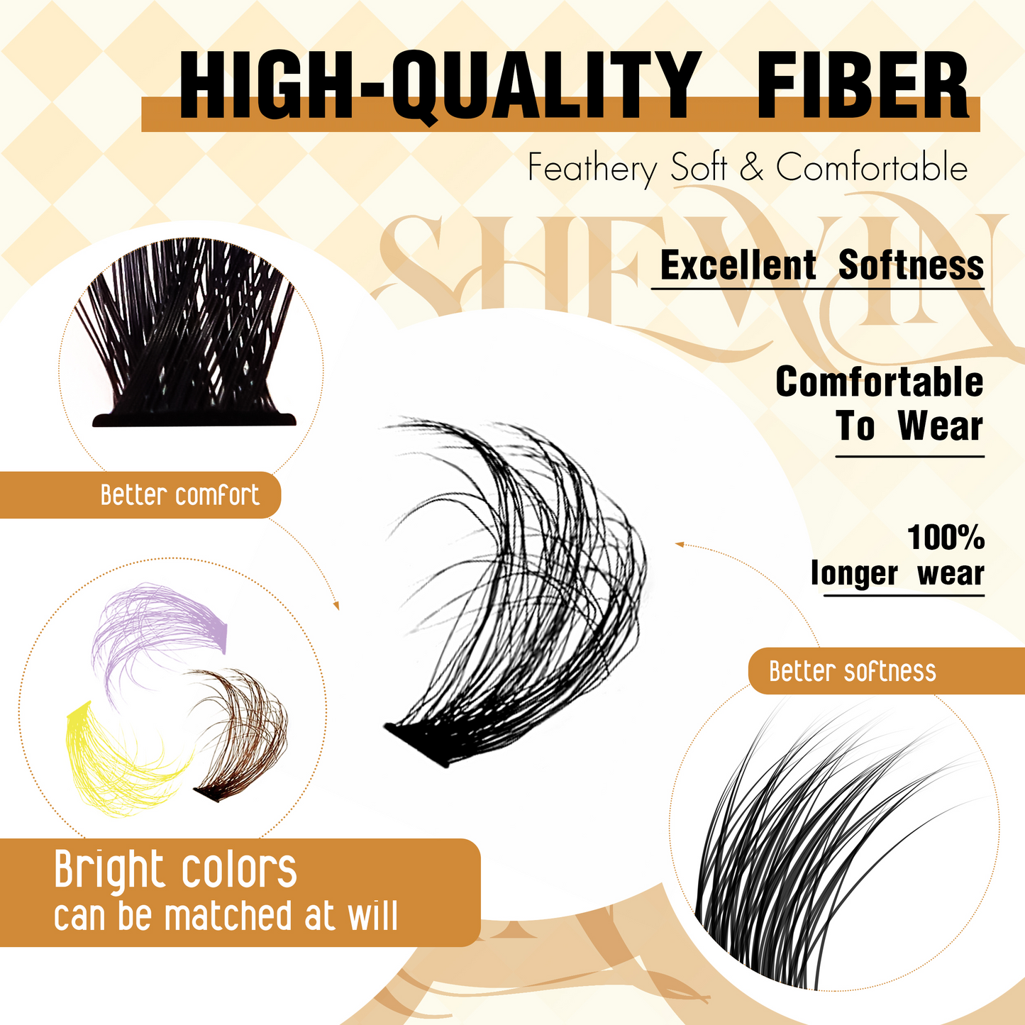 Colored Lash Clusters Wispy Eyelashes: Fluffy Lash Clusters 80D 10-16mm D Curl for Lash Extension Beginners - 240pcs