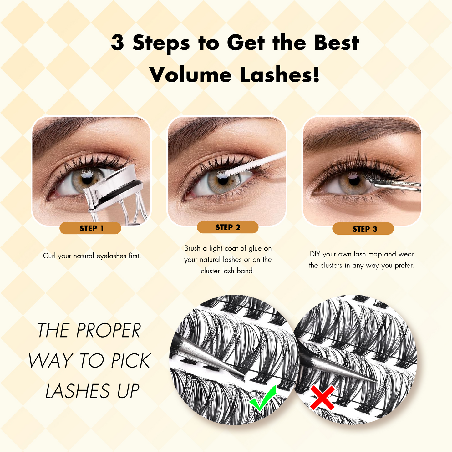 Colored Lash Clusters Wispy Eyelashes: Fluffy Lash Clusters 80D 10-16mm D Curl for Lash Extension Beginners - 240pcs