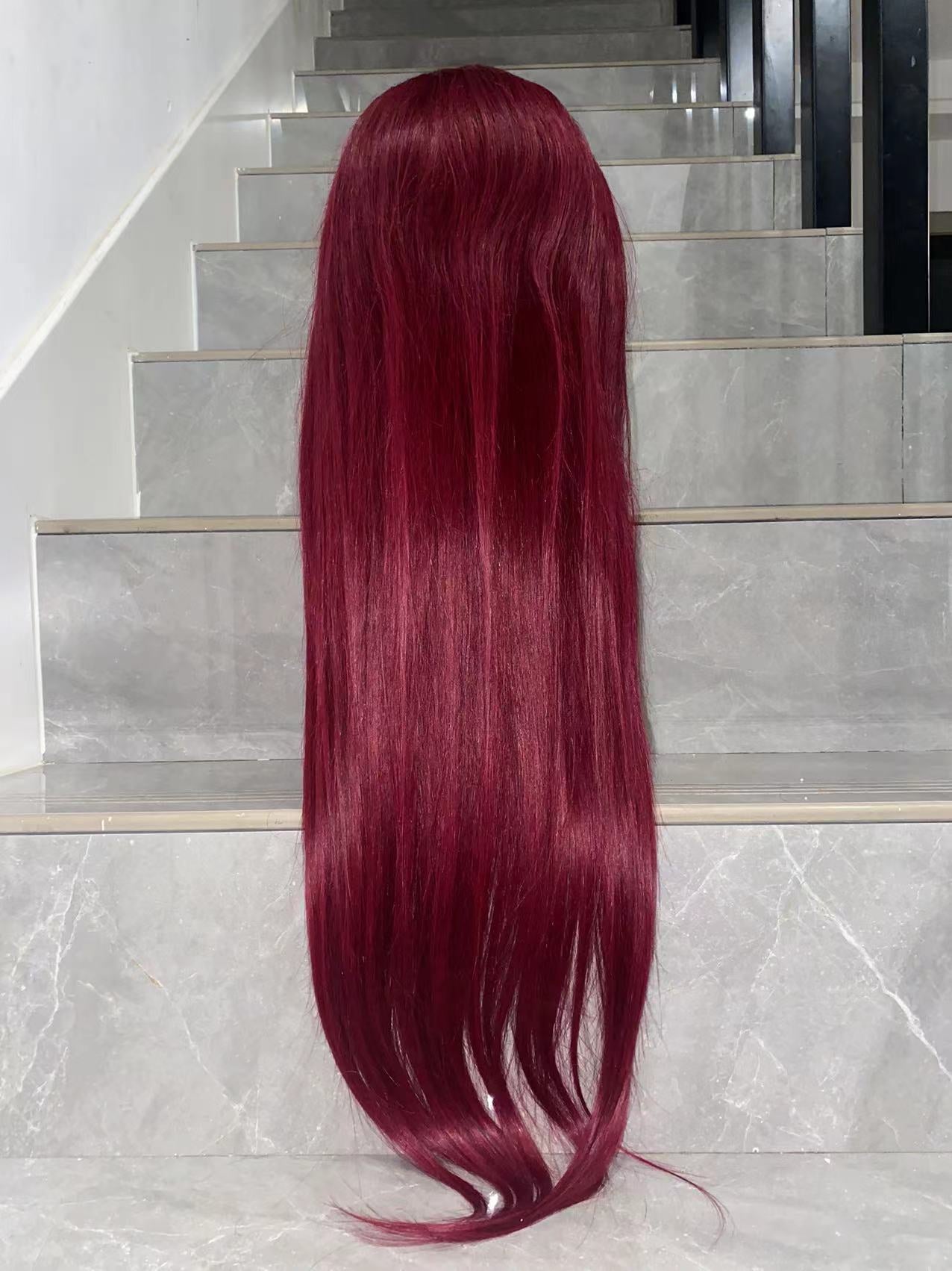 180 density Ear to ear frontal straight wig natural color ,99J color, 350 color, high light color