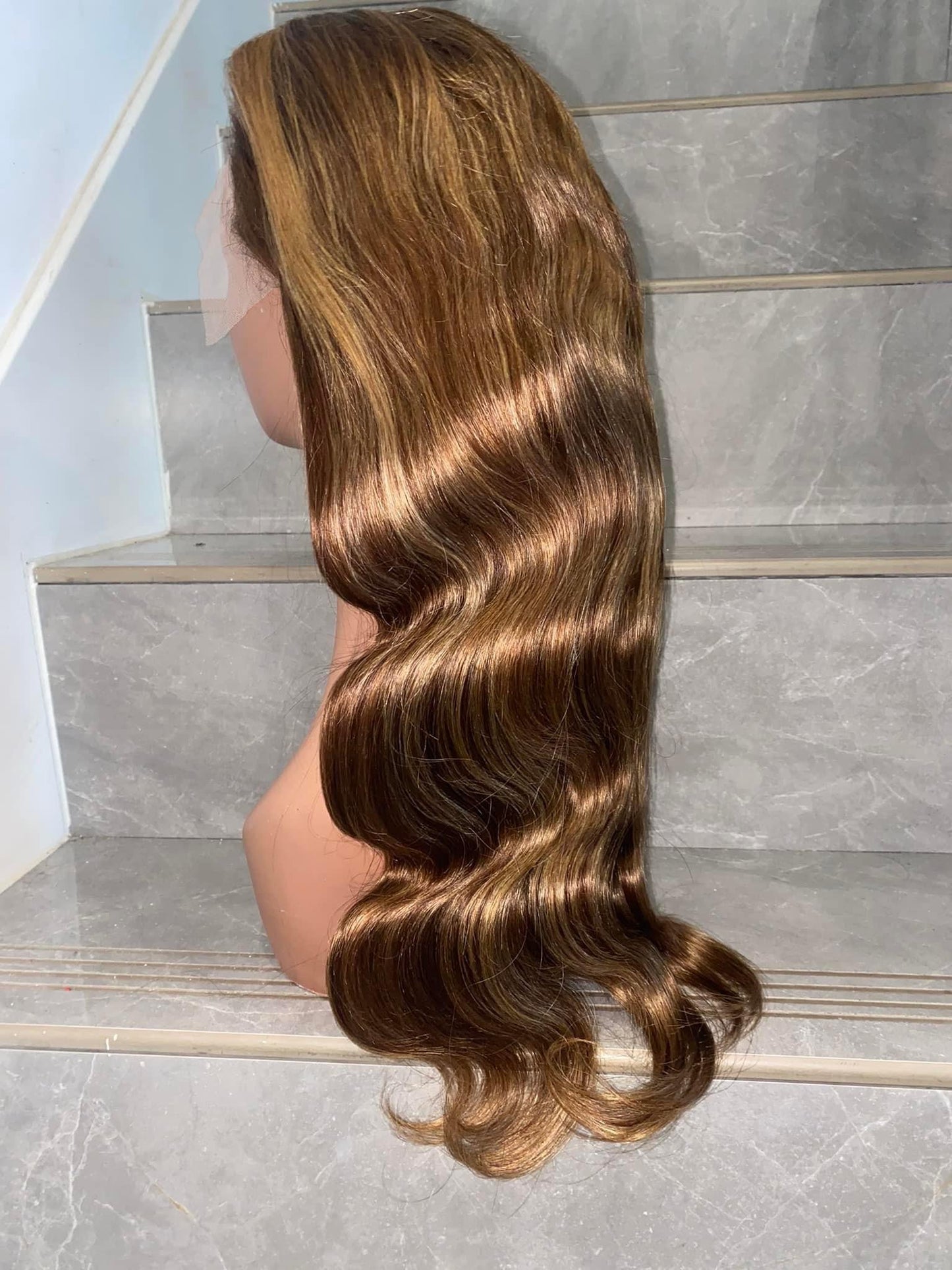 high light 4/27 color frontal body wig ,180 density