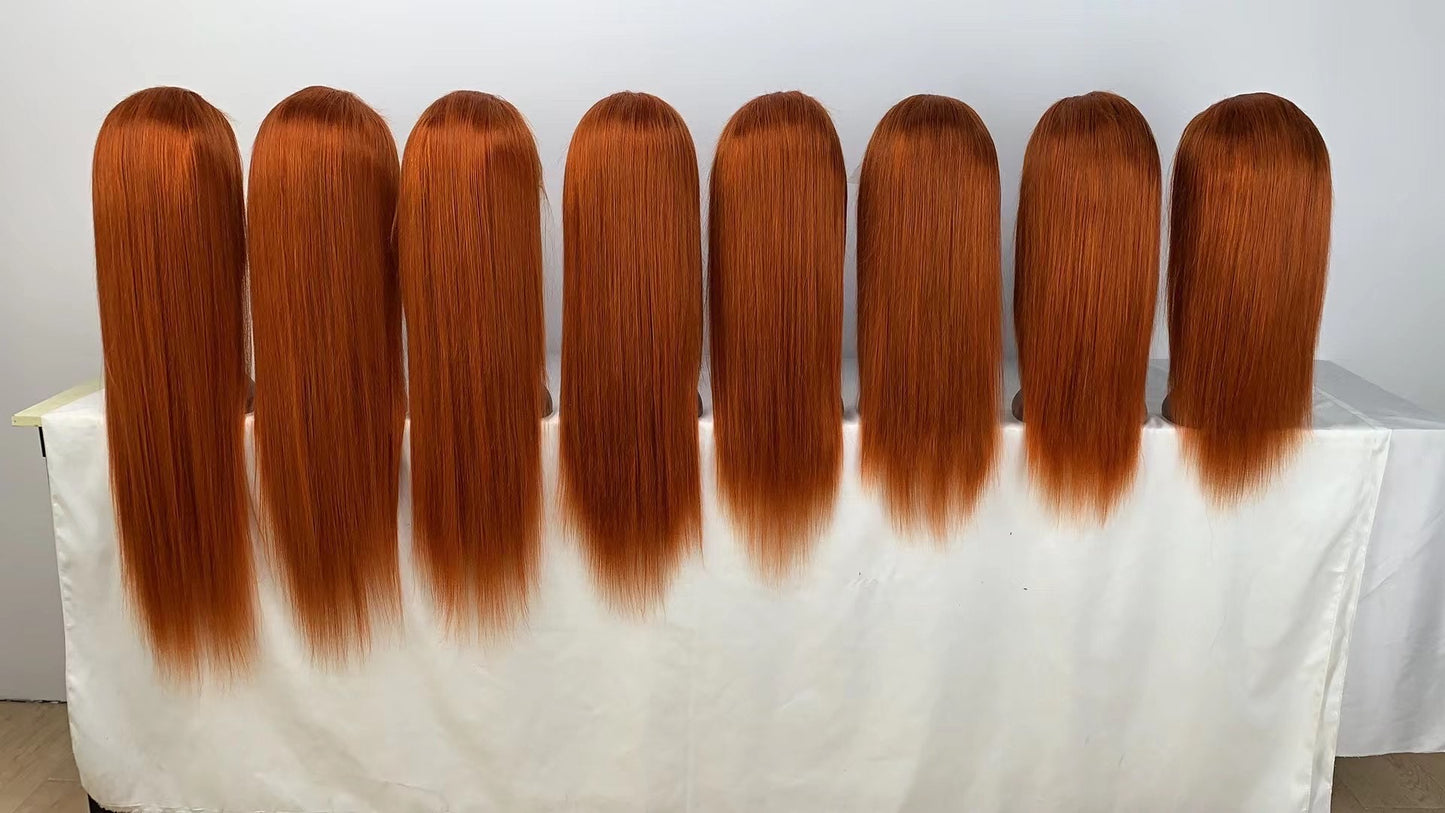 180 density Ear to ear frontal straight wig natural color ,99J color, 350 color, high light color