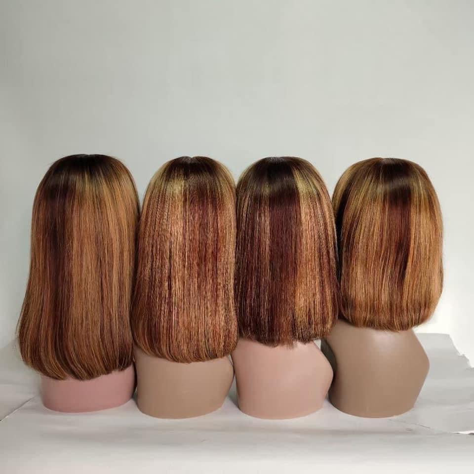 high light color frontal wig water wave ,deep wave, body wave,straight ,jerry curly 180 density