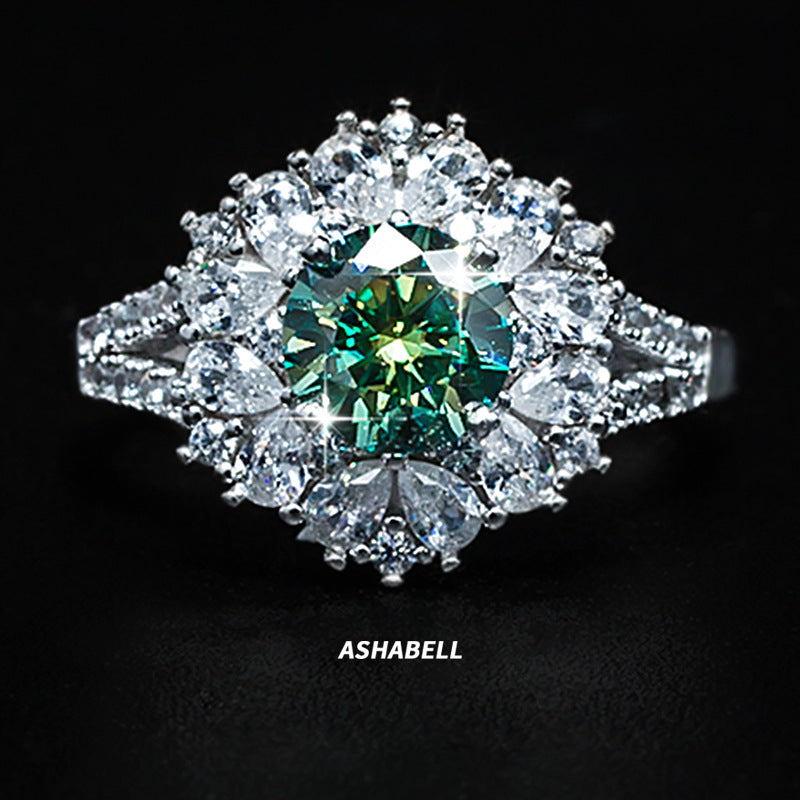Sunflower diamond Ring  Women's Ring
