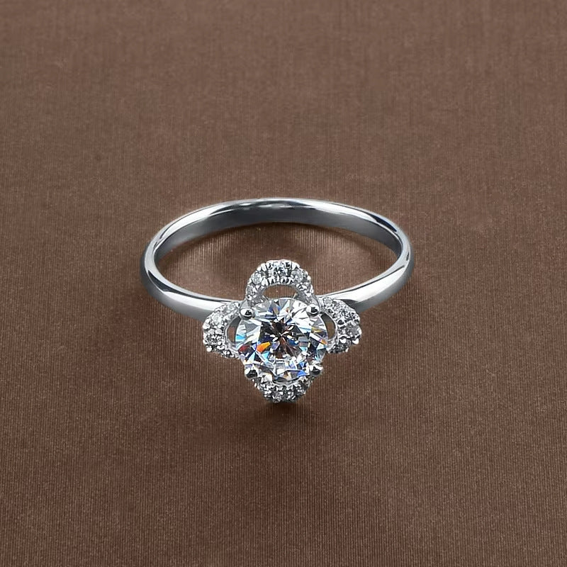 Four Leaf Clover Diamond Ring