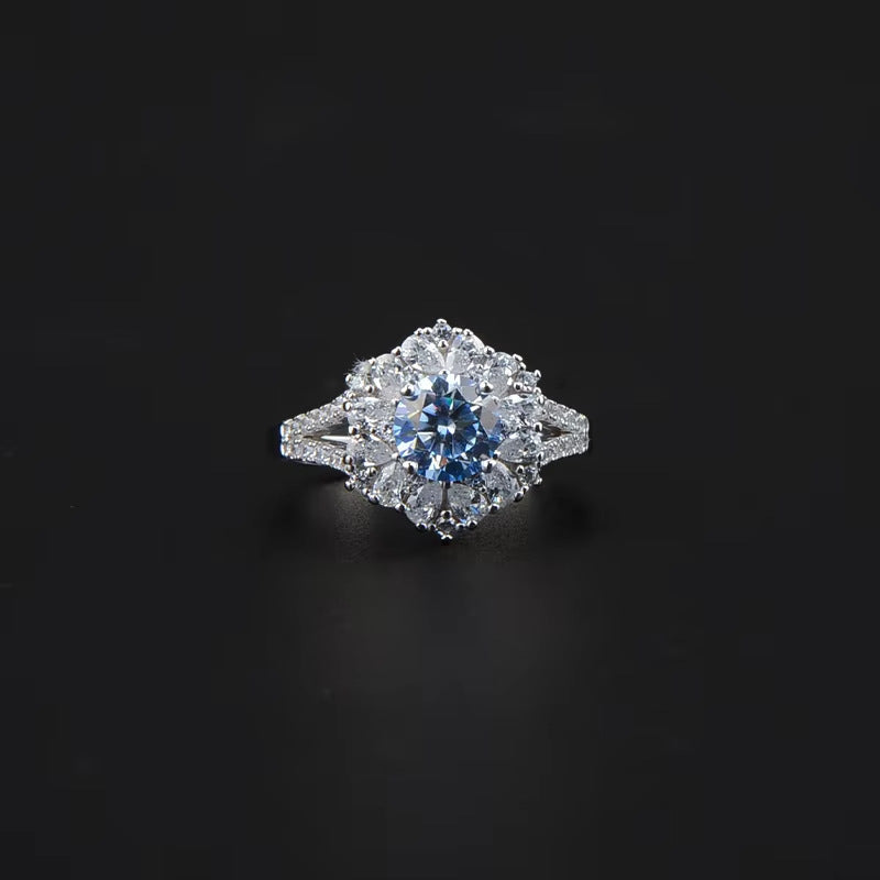 Sunflower diamond Ring  Women's Ring