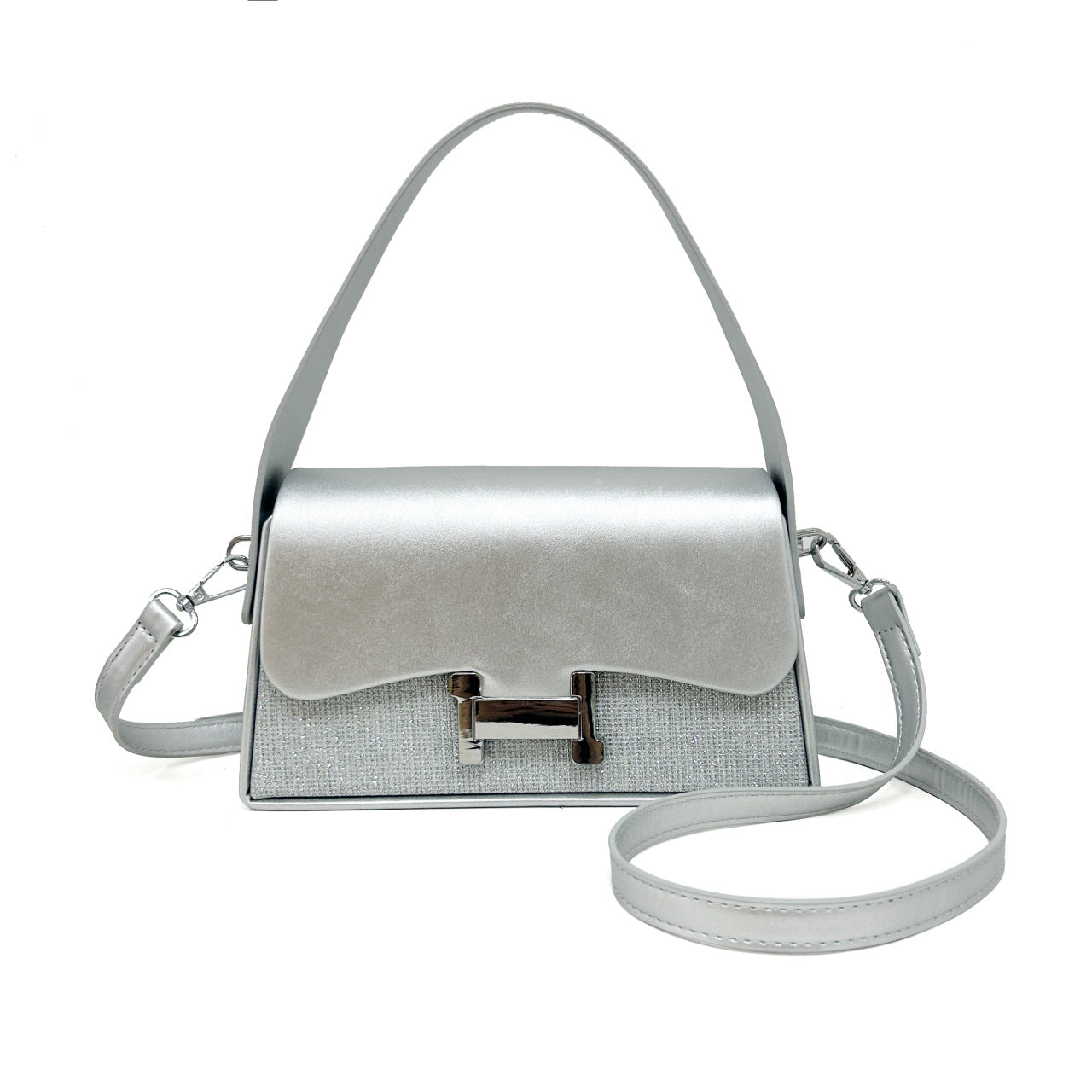 High-end small square handbag for women, retro contrast color messenger bag