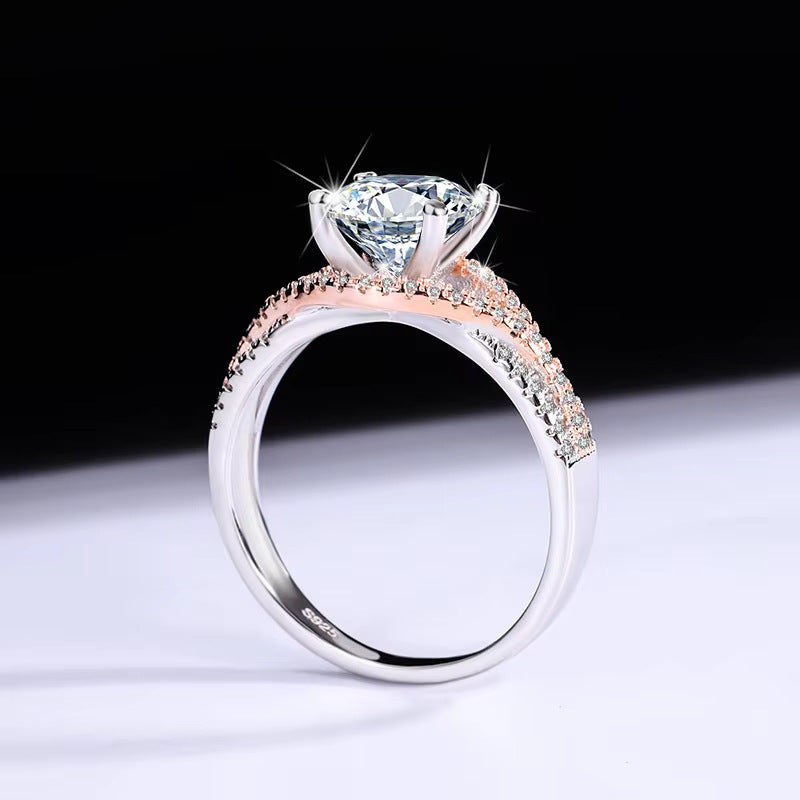 Luxury 2 Carat Green Diamond Wedding Engagement Ring