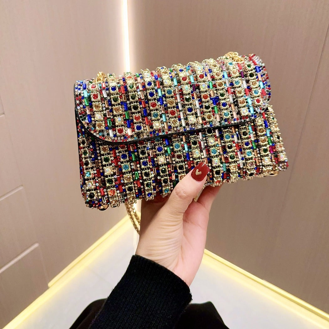 Banquet bag chain handbag fashion party shoulder messenger bag small bag diamond evening bag