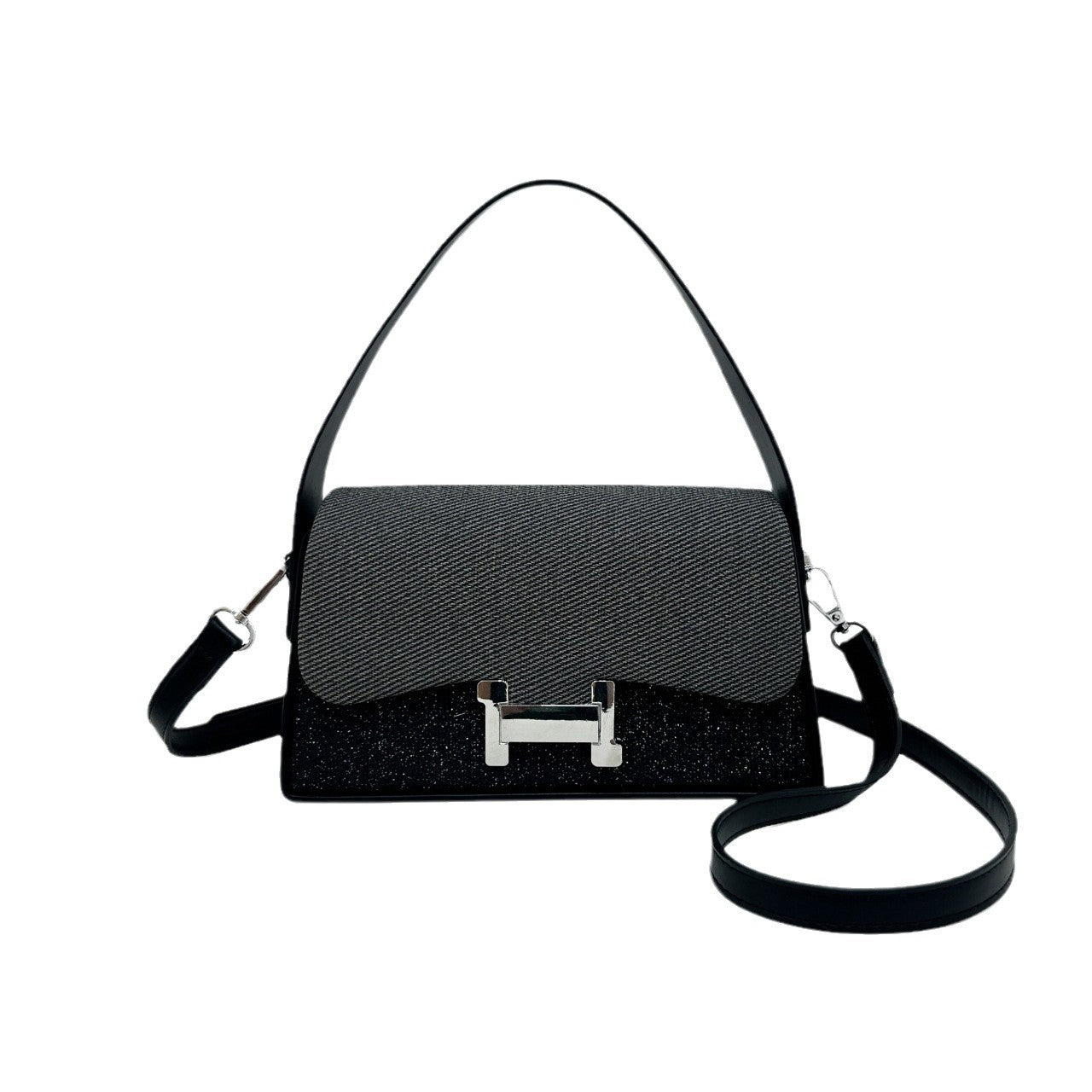 High-end small square handbag for women, retro contrast color messenger bag