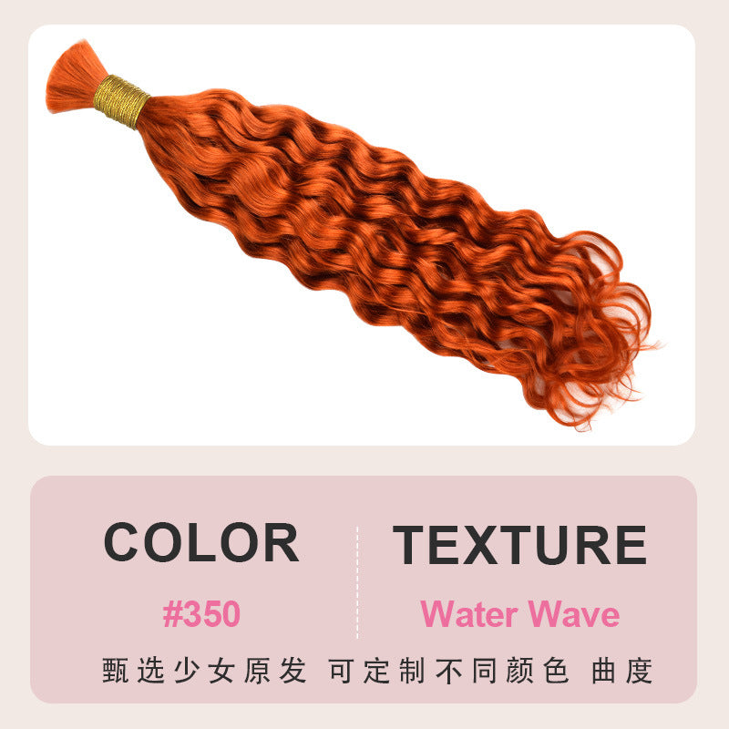 water wave hair bulk human hair extension 3 packs
