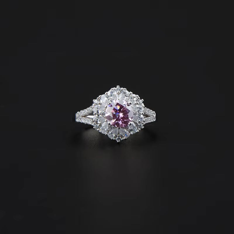 Sunflower diamond Ring  Women's Ring