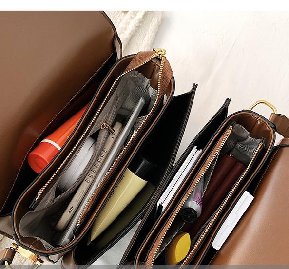 Vintage Printed Small Square Saddle Bag