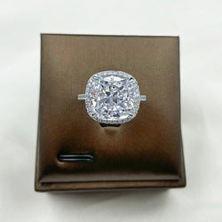 Square Ice Flower Cut S925 Sterling Silver Premium Ring